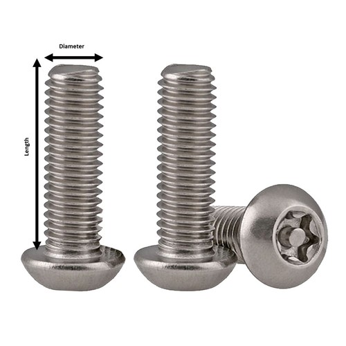 4mm torx button head - x,