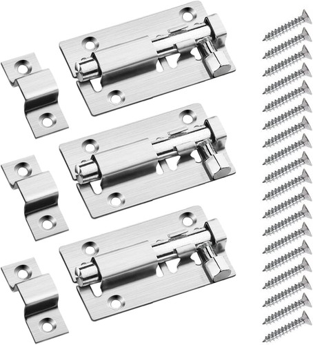 Door bolts lock 3pcs gate - door,