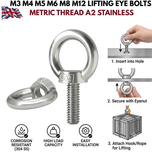 Stainless steel lifting bolts - stainless,