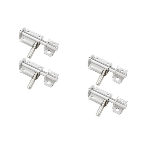 Silver sliding door lock - door, bolt