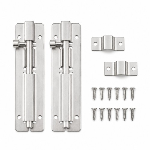 Chrome door bolt slide lock - chrome,